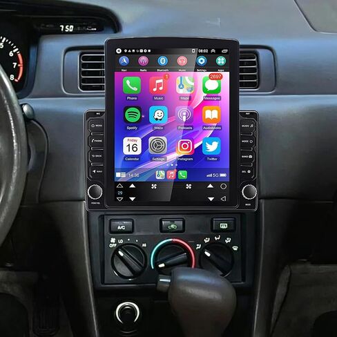 ستيريو سيارة 2+32 جيجا مزدوج Din Android 14 لسيارة Toyota Camry 1997-2001 مع CarPlay Android Auto، شاشة لمس 9.7 بوصة وحدة رأس مشغل راديو مع ملاحة GPS SWC Mirror Link Bluetooth in Kuwait