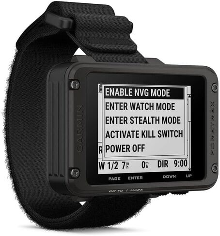 Garmin Foretrex 801، نظام ملاحة GPS مثبت على المعصم مع حزام، نظام GNSS مُحسن متعدد النطاقات، عمر بطارية أطول (متجدد) in Kuwait