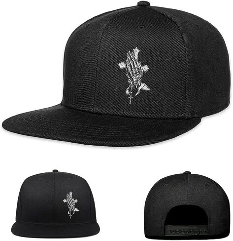 Negi Praying Hands Item Snapback القبعات للرجال، قبعة جمجمة كلاسيكية للنساء قبعة بيسبول، قبعة سائق شاحنة متقاطعة قابلة للتعديل، قبعة سوداء ممتدة للخارج، المشي لمسافات طويلة in Kuwait