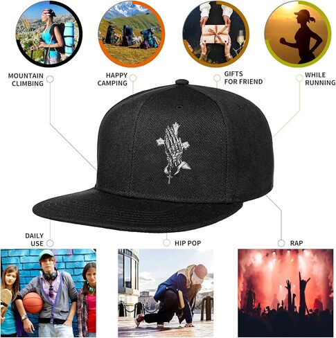 Negi Praying Hands Item Snapback القبعات للرجال، قبعة جمجمة كلاسيكية للنساء قبعة بيسبول، قبعة سائق شاحنة متقاطعة قابلة للتعديل، قبعة سوداء ممتدة للخارج، المشي لمسافات طويلة in Kuwait