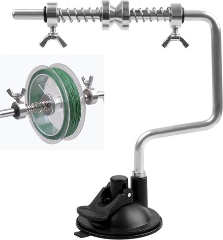SILANON Fishing Line Spooler, Adjustable Portable Reel Spooler Fishing Line Winder Spooler with Suction Cup No-line Twist Spooling Station System for Spinning & Baitcasting Reels in Kuwait