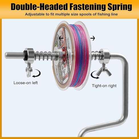 SILANON Fishing Line Spooler, Adjustable Portable Reel Spooler Fishing Line Winder Spooler with Suction Cup No-line Twist Spooling Station System for Spinning & Baitcasting Reels in Kuwait