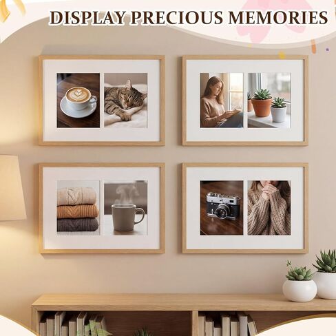 Maitys 10 Pack 11x14 Picture Mats, 5x7 Collage Frame Mattes, Displays Two 5x7 Inch Photos or 11x14, Bevel Cut Acid Free Mat Board for Wall Mounting Display and Vertical(2 Opening) in Kuwait