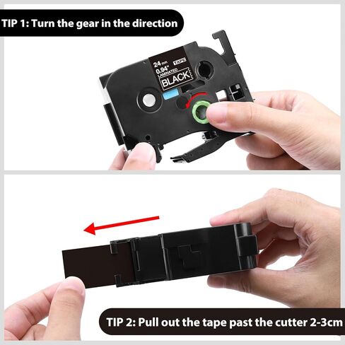Compatible with P Touch 24mm 0.94"/~1" Label Maker Tape TZ-251 Laminated White Refill for PT-D600 PT-D610BT PT-700 in Kuwait