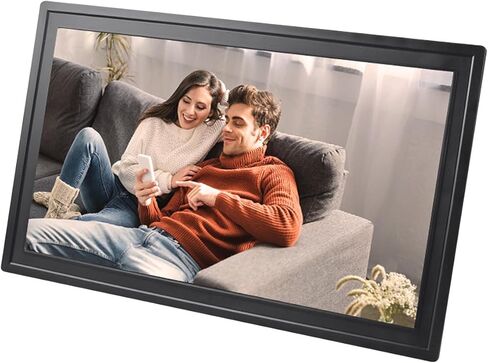 Diyeeni 15.4 بوصة واي فاي إطار الصورة الرقمية شاشة تعمل باللمس 1920x1080 HD إطار الصورة الذكي التطبيق التحكم متعدد المستخدمين مشاركة عرض الشرائح التقويم ساعة منبه توقعات الطقس الأسرة الرقمية (أبيض) in Kuwait
