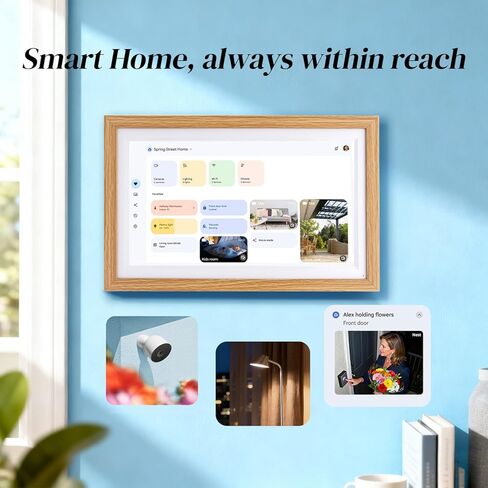 شاشة ذكية الكل في واحد مقاس 15.6 بوصة، بطارية ليثيوم مدمجة|تقويم Google الرقمي، إطار صورة مع شاشة لمس مضادة للوهج، مساعد صوتي، محور منزلي|حامل على الحائط أو سطح المكتب|مكبرات صوت|تثبيت Google Apps (Oak) in Kuwait