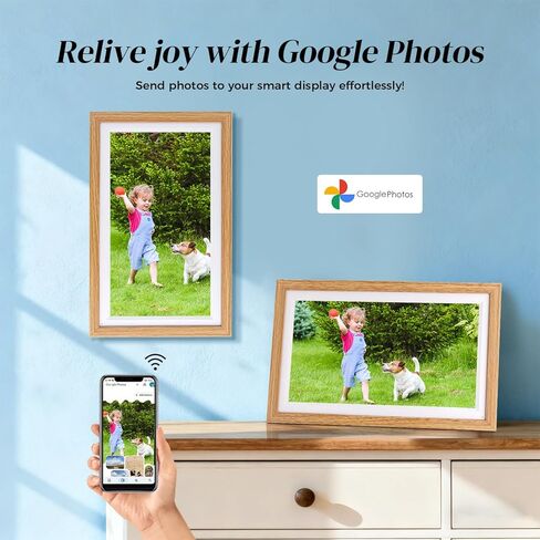 شاشة ذكية الكل في واحد مقاس 15.6 بوصة، بطارية ليثيوم مدمجة|تقويم Google الرقمي، إطار صورة مع شاشة لمس مضادة للوهج، مساعد صوتي، محور منزلي|حامل على الحائط أو سطح المكتب|مكبرات صوت|تثبيت Google Apps (Oak) in Kuwait