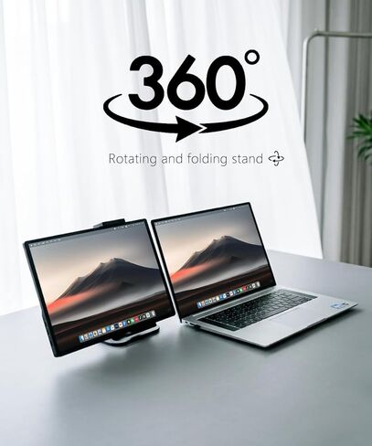 Portable Monitor Stand for Desk, Extra Tall Adjustable Tablet Holder (Max 45cm-17.7" Height), Aluminum 360° Swivel Arm Mount for 6-17.3" Screens, Fits 12.9 inch iPad Pro & Portable Displays in Saudi Arabia