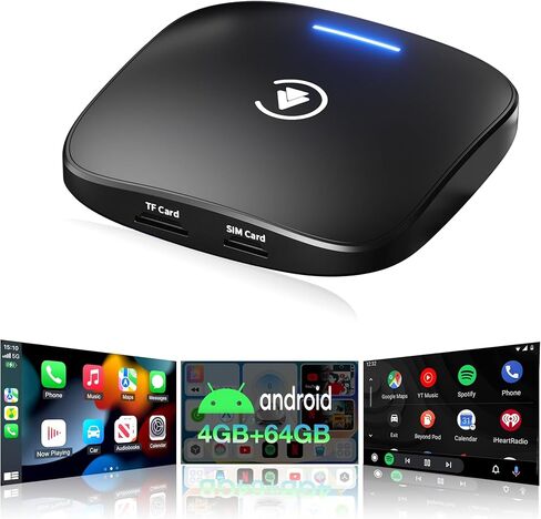 2026 Magic Box 3.0 CarPlay Android Auto & Wireless Carplay محول Dual WiFi + 4G تقسيم الشاشة وشاشة النسخ المتطابق تدعم Play-Store Dowanlaod أي تطبيق لتشغيل السيارة السلكية OEM in Kuwait