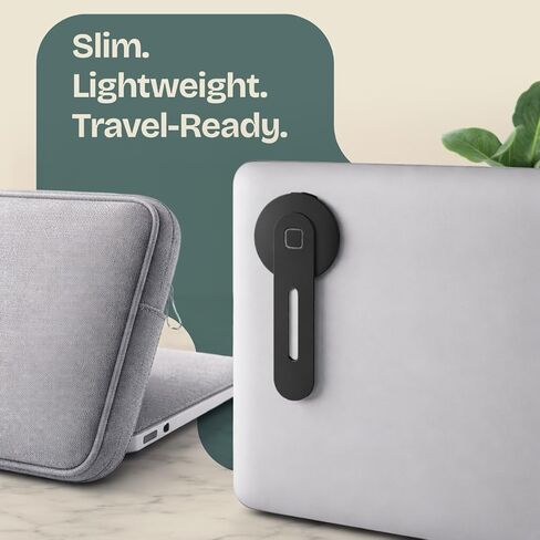 Magnetic Phone Holder for Laptop, Adjustable Aluminum Side Mount Phone Stand for Laptop Screen, Monitor or Desk, Space Saving Magnetic Smartphone Holder (Silver) in Saudi Arabia
