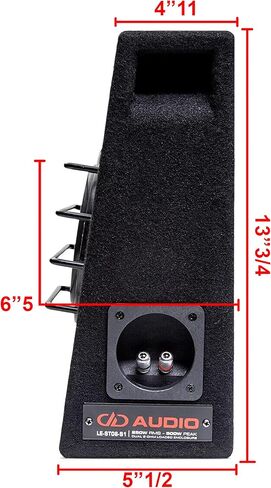 DD Audio LEST06d 6.5" 500W Shallow Slim Enclosure Box Subwoofer in Kuwait