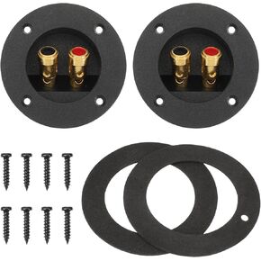 2 Pcs Speaker Sub Box Terminals Cup 3 Inch Round 2-Way Speaker Box Round Push Spring Subwoofer Boxes Terminal Binding Post Spring Cup Connector in Kuwait