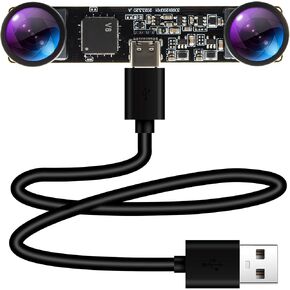 كاميرا USB بمصراع عالمي 1200P | عدسة مزدوجة ستيريو ثلاثية الأبعاد عالية السرعة 120 إطارًا في الثانية | مزامنة واسعة الزاوية بدون تشويه للروبوتات والتعرف على الوجه والتطبيقات الصناعية in Kuwait