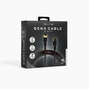 Gen 3 Cable Waterproof Replacement Extension Outdoor Ethernet for Starlink Standard Gen 3 Satellite Kit - 15FT in Kuwait