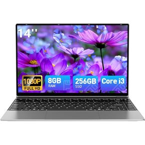 كمبيوتر محمول 14 بوصة، ذاكرة وصول عشوائي 8 جيجا بايت، 256 جيجا بايت SSD، ويندوز 11، معالج Core i3 6100U، شاشة IPS FHD بدقة 1080 بكسل، USB3.0، WiFi5، Mini HDMI، BT5، كاميرا ويب، أجهزة كمبيوتر محمولة خفيفة الوزن للأعمال والطلاب in Kuwait