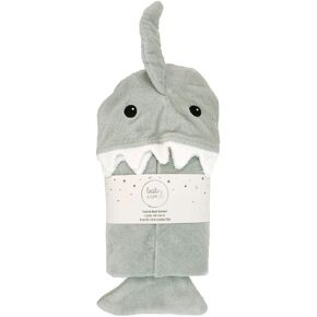 Baby Aspen Gray Shark Baby Hooded Towel, Grey/White in Kuwait