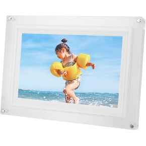 banapoy 10.1 Inch Digital Photo Frame, Acrylic Digital Picture Frame Display with LED Light, 8GB Memory, Electronic Photos Video Music Player for Birthday, Wedding, Mom, House Warming in Kuwait