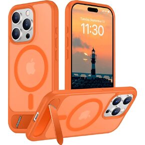 حافظة مغناطيسية متوافقة مع حافظة iPhone 15 Pro Max، [مسند مدمج غير مرئي] [متوافقة مع MagSafe] [مقاومة للصدمات من الدرجة العسكرية] حافظة هاتف نحيفة شفافة غير لامعة لهاتف iPhone 15 Pro Max 6.7 بوصة in Kuwait