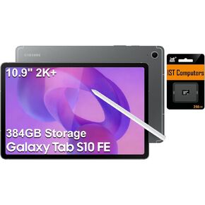 Samsung Galaxy Tab S10 FE Android Tablet (10.9" 2K+ Touchscreen, 8-Core, 8GB RAM, 384GB Storage (128GB+256GB SD Card)), S Pen, Long Battery Life, Dual Cameras, Lightweight, SM-X520, NA Version, Gray in Kuwait