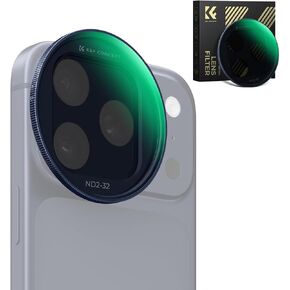 فلتر K&F CONCEPT Snap-On ND2-32 لهاتف iPhone 17 Pro & Pro Max، فلتر عدسة ND متغير خفيف الوزن للغاية 11.2 جرام مع حامل ديكو سهل التركيب، طلاء AGC زجاجي 28 طبقة in Kuwait