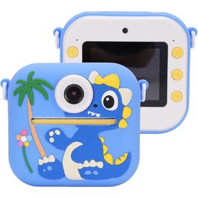 EBTOOLS Instant Print Camera, 48MP 1080P Double Lens with 8X Zoom and 6 Filters, with Print Paper and Interactive Games, for Kids and Travel (Blue) in Kuwait