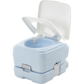 YITAMOTOR 2.64 Gallon Portable Camping Toilet, Porta Potty, RV Toilet with Powerful Flush Pump, Odor-Sealing Slide Valve, Leakproof for Adults, Hiking, Outdoors, Travel, Light Blue in Saudi Arabia