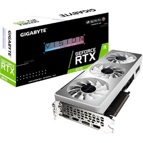 GIGABYTE GeForce RTX 3070 Vision OC 8G (REV2.0) Graphics Card, 3X WINDFORCE Fans, LHR, 8GB 256-bit GDDR6, GV-N3070VISION OC-8GD REV2.0 Video Card (Renewed) in Kuwait