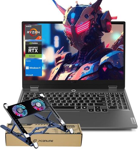 كمبيوتر محمول للألعاب Lenovo LOQ RTX 5060، شاشة 15.6 بوصة FHD 144 هرتز، AMD Ryzen 7 250، ذاكرة الوصول العشوائي DDR5 سعة 32 جيجابايت، 1 تيرابايت PCIe M.2 SSD، لوحة مفاتيح بإضاءة خلفية، حزمة مع مبرد كمبيوتر محمول BDL، Wi-Fi 6، Windows 11 Home، رمادي in Kuwait