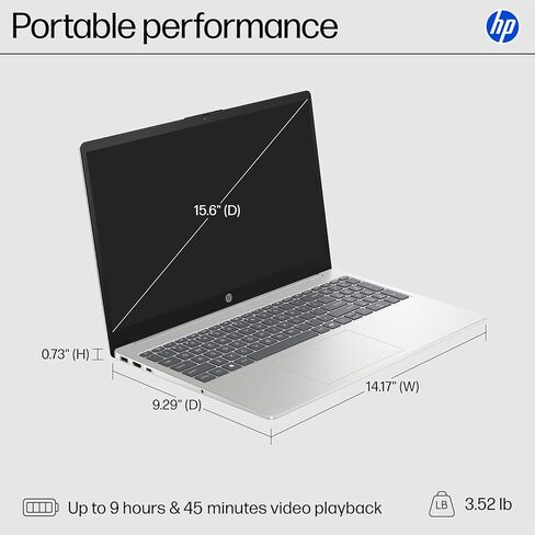 HP 15.6" Touch Screen Business Laptop - Intel 10-Core i7-1355U(Up to 5GHz), 16 GB RAM, 512 GB SSD, FHD IPS Touchscreen, Wi-Fi 6, Windows 11 Pro, Long Battery Life, Copilot, w/RECOLX AI Voice Recorder in Kuwait