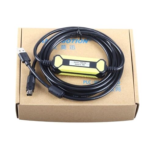 كابل برمجة USB-HW لخط تنزيل اتصالات سلسلة E/S/H/C/T مستدير 4Pin RS232 in Kuwait