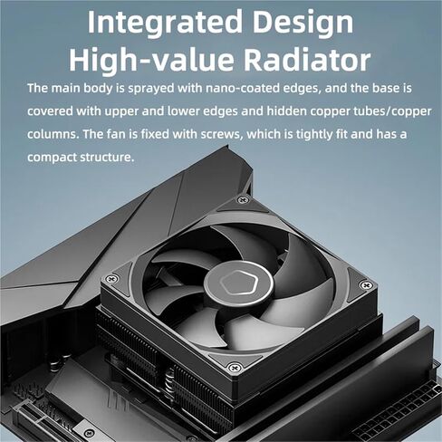 53 مم ITX مبرد وحدة المعالجة المركزية منخفض المستوى 4 أنابيب حرارية مشعاع تبريد الهواء لـ LGA 1851/1700/1200/115X AM4/AM5 in Kuwait