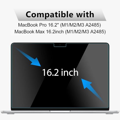 2 PACK 16.2inch Anti Blue Light Screen Protector for 2026-2021 MacBook Pro 16 inch M5-M1 Pro/Max,Anti-glare,Anti-fingerprint Computer Screen Cover in Kuwait