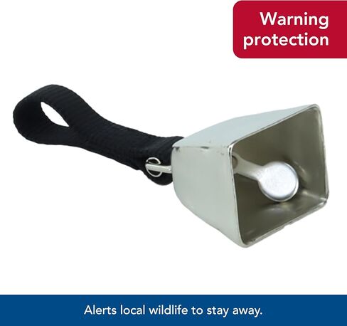 Coastal Water & Woods Nickel Cow Bell for Dogs Pet - Durable Noise Maker - Easy Attachment - Nickel-Plated Material with Nylon Handle in Saudi Arabia
