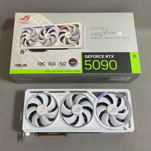 (بدون وحدة معالجة الرسومات) بطاقة رسومات ROG Astral GeForce RTX 5090، بيضاء، فقط كديكور أو عرض، نموذج قابل للتجميع، شكل بطاقة، تزيين غرفة الألعاب أو المكتب in Kuwait