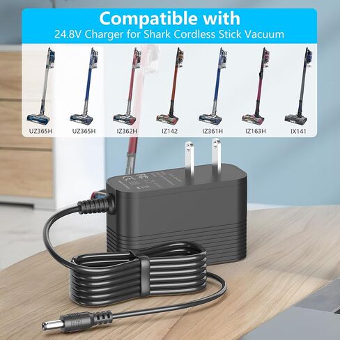 24.8V Charger for Shark IZ362H IZ363H IZ162H IZ163H UZ365H IX141 IX140H IX141 IZ140 IZ142 UZ145 IZ162HC WZ140 Pet Cordless Stick Vacuum,Compatible with Shark Vacuum DK33-248080H-U Power Adapter in Kuwait