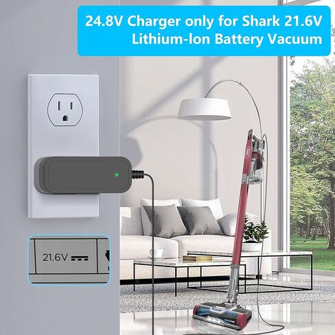 24.8V Charger for Shark IZ362H IZ363H IZ162H IZ163H UZ365H IX141 IX140H IX141 IZ140 IZ142 UZ145 IZ162HC WZ140 Pet Cordless Stick Vacuum,Compatible with Shark Vacuum DK33-248080H-U Power Adapter in Kuwait