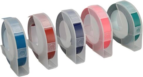 5 Rolls 9mm 9.8ft Thermal Transfer Label Tape with Smart Chip for 12813 12814 1610 1540 1535 1575 17266 5500A, Oilproof Tear Strong Adhesion for Office Home Organization Labeling in Kuwait