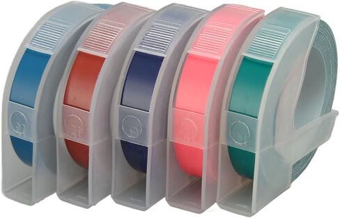 5 Rolls 9mm 9.8ft Thermal Transfer Label Tape with Smart Chip for 12813 12814 1610 1540 1535 1575 17266 5500A, Oilproof Tear Strong Adhesion for Office Home Organization Labeling in Kuwait