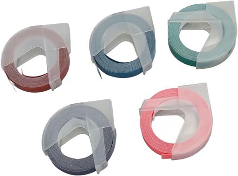 5 Rolls 9mm 9.8ft Thermal Transfer Label Tape with Smart Chip for 12813 12814 1610 1540 1535 1575 17266 5500A, Oilproof Tear Strong Adhesion for Office Home Organization Labeling in Kuwait