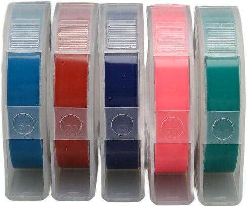 5 Rolls 9mm 9.8ft Thermal Transfer Label Tape with Smart Chip for 12813 12814 1610 1540 1535 1575 17266 5500A, Oilproof Tear Strong Adhesion for Office Home Organization Labeling in Kuwait