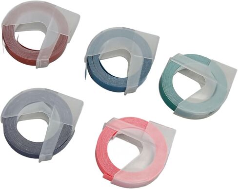 5 Rolls 9mm 9.8ft Thermal Transfer Label Tape with Smart Chip for 12813 12814 1610 1540 1535 1575 17266 5500A, Oilproof Tear Strong Adhesion for Office Home Organization Labeling in Kuwait