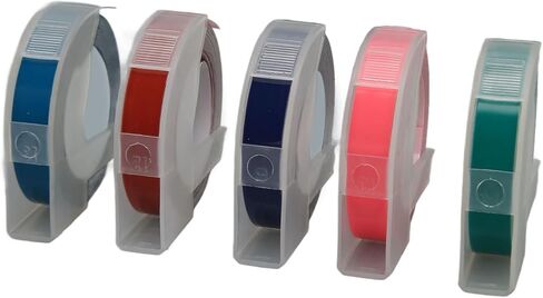 5 Rolls 9mm 9.8ft Thermal Transfer Label Tape with Smart Chip for 12813 12814 1610 1540 1535 1575 17266 5500A, Oilproof Tear Strong Adhesion for Office Home Organization Labeling in Kuwait