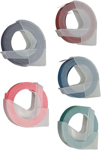 5 Rolls 9mm 9.8ft Thermal Transfer Label Tape with Smart Chip for 12813 12814 1610 1540 1535 1575 17266 5500A, Oilproof Tear Strong Adhesion for Office Home Organization Labeling in Kuwait