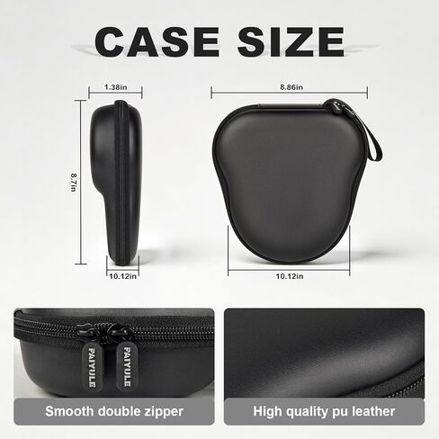 حافظة سماعة رأس Paiyule لسماعات CMF من Nothing Headphone Pro النشطة بخاصية إلغاء الضوضاء اللاسلكية وحقيبة حمل صلبة للسفر مع حجرة تخزين الكابل، أسود (الجراب فقط) in Kuwait