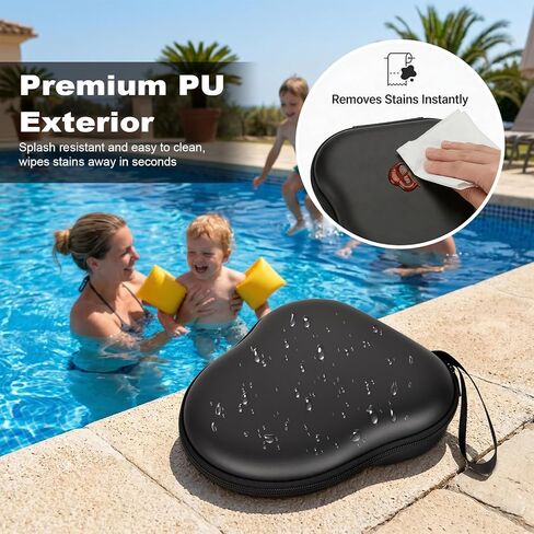 حافظة سماعة رأس Paiyule لسماعات CMF من Nothing Headphone Pro النشطة بخاصية إلغاء الضوضاء اللاسلكية وحقيبة حمل صلبة للسفر مع حجرة تخزين الكابل، أسود (الجراب فقط) in Kuwait