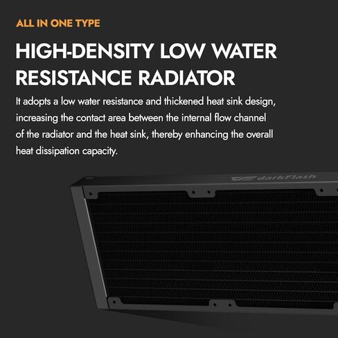 darkFlash UV360 AIO CPU Cooler 6.67in منحني 2K OLED عرض شاشة دوارة مغناطيسية ثلاثية الأبعاد خالية من النظارات، 360 مم 3 × 120 مم PWM ARGB مراوح 800-2000 دورة في الدقيقة 320 وات Intel LGA2011 18xx 1700 1200 115x AMD AM5 AM4 AM3 in Kuwait