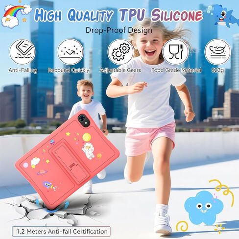 2026 Upgraded Kids Tablet, Android 15 Tablet for Kids Age 3-7, Parental Control, Pre-Installed Educational Apps, Includes EVA Protective Case & Drawing Pen, 12GB+64GB, 2TB Expand, with Eye Protection in Kuwait