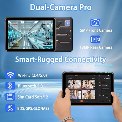 جهاز لوحي ST10-A متين مع ماسح باركود ثنائي الأبعاد، جهاز لوحي Android 11 مقاس 10.1 بوصة، وحدة المعالجة المركزية ثماني النواة 4 جيجابايت + 64 جيجابايت، IP68 مقاوم للماء، 10000 مللي أمبير، 4G LTE/BT 5.0/GPS/NFC، كاميرا 13 ميجابكسل + 5 ميجابكسل (4 جيجابايت + in Kuwait