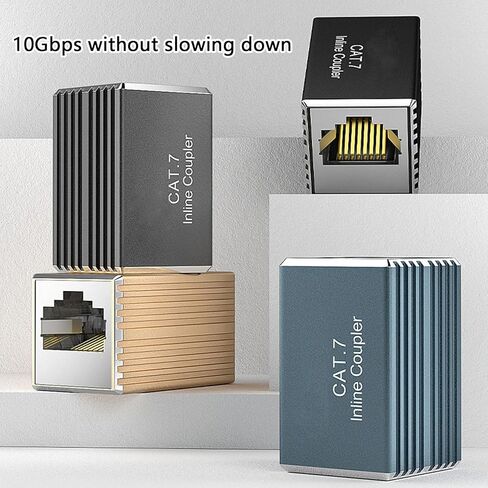 Compactly Metal Shielded RJ45 Coupling Ethernet Cable Connectors Adapter 1Gbps/10Gbps Data Transmission in Saudi Arabia