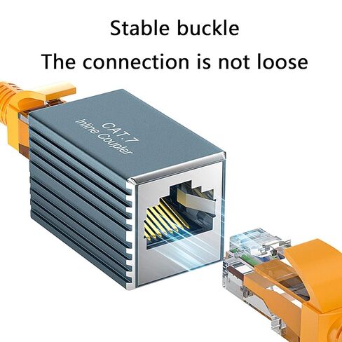 Compactly Metal Shielded RJ45 Coupling Ethernet Cable Connectors Adapter 1Gbps/10Gbps Data Transmission in Saudi Arabia